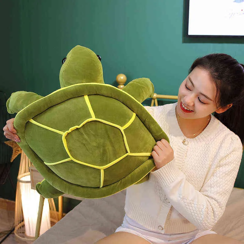 354555cm Belle tortue en peluche jouet kawaii animaux poupées en peluche animale douce coussins d'anniversaire de tortue de tortue pour fille y27161051