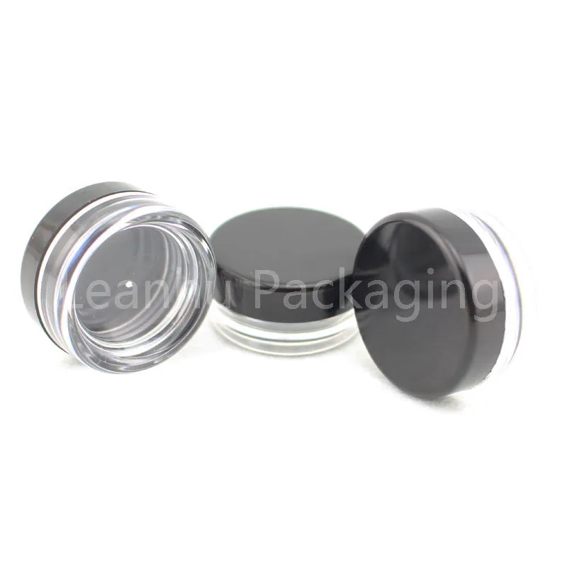 2g Small Empty Cream Jar Cosmetic Container Sample Jar Display Case Cosmetic Packaging Mini Plastic Bottle Tin T200819