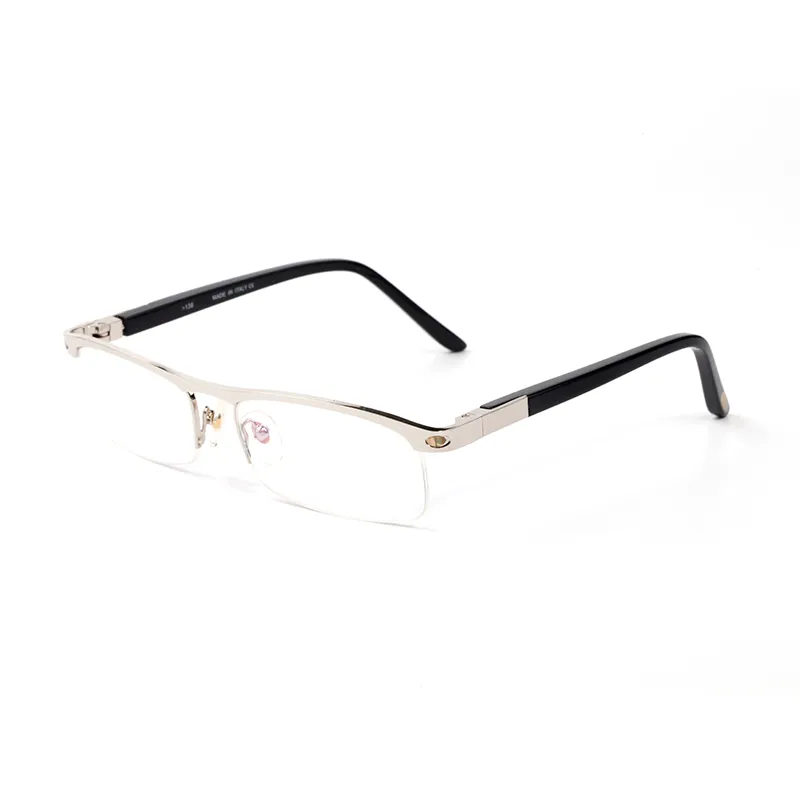 Дизайнерские очки рамы в солнцезащитных очках классические из нержавеющие черные золотисто -коричневые металлические очки