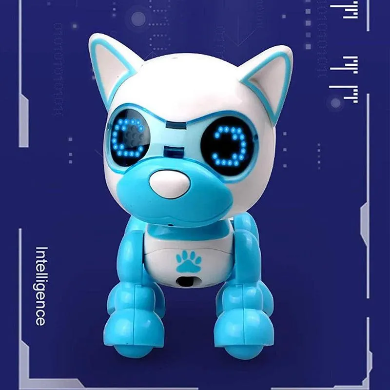 Mode Intelligent Puzzle chien de compagnie enfant Robot chien jouet yeux chiot cadeaux LED jouet animal de compagnie éducatif anniversaire enregistrement sonore
