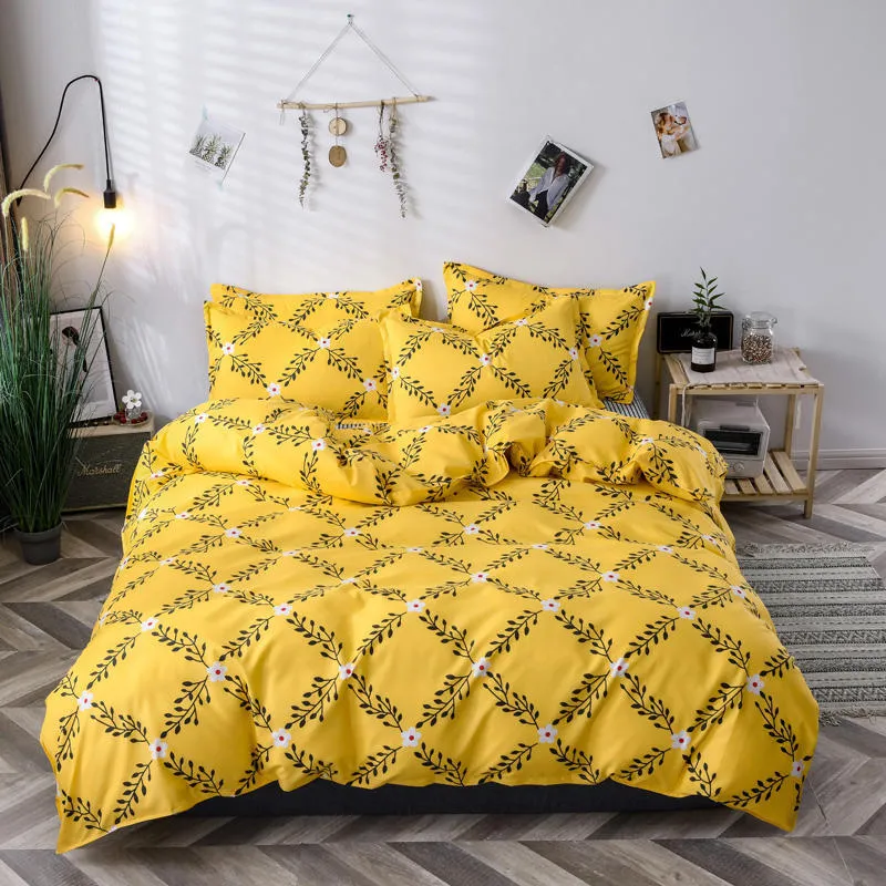 Nordic Leaf Duvet Cover 220x240 King Size Simple Grey Bedding Sets Striped  Couple Bed Quilt Bed Sheet Pillowcase Single Double Queen 210316 From  Kong09, $36.55