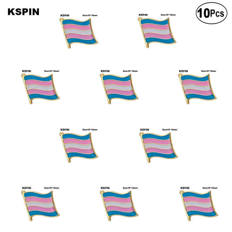 Orgoglio transgender Distintivo a forma di bandiera Spilla da bavero Spille Spille Distintivo bandiera Spilla Distintivi