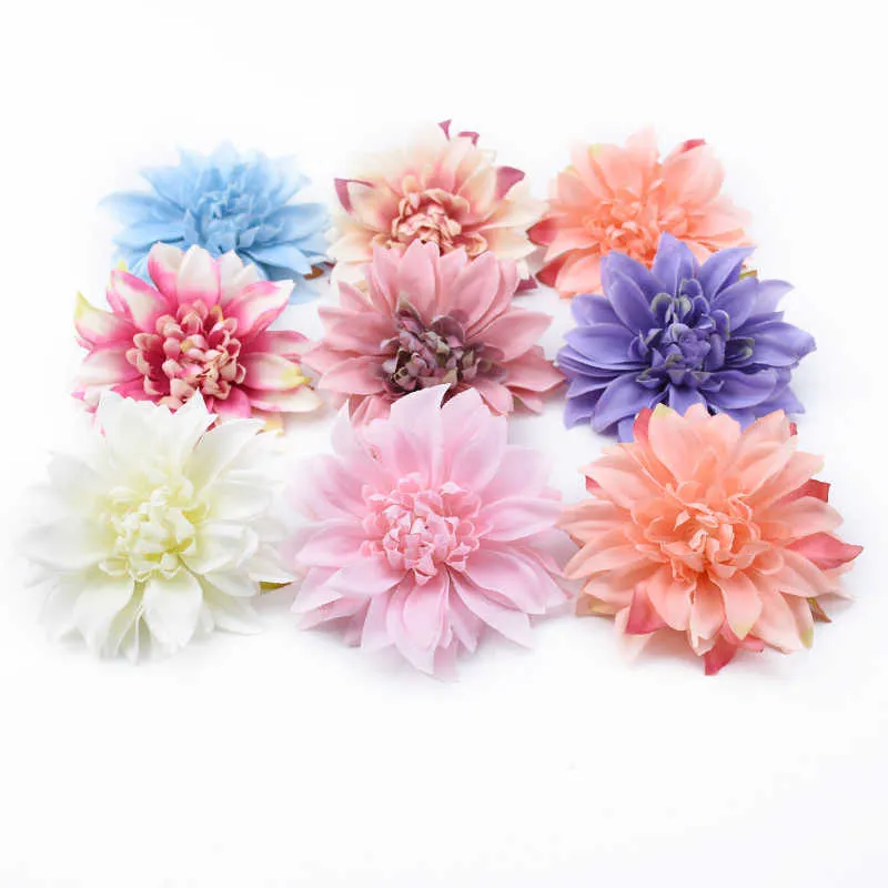 Silk Gerbera 10cm wedding decorative flowers wall diy christmas wreath vase for home decor artificial flowers wholesale Y0630