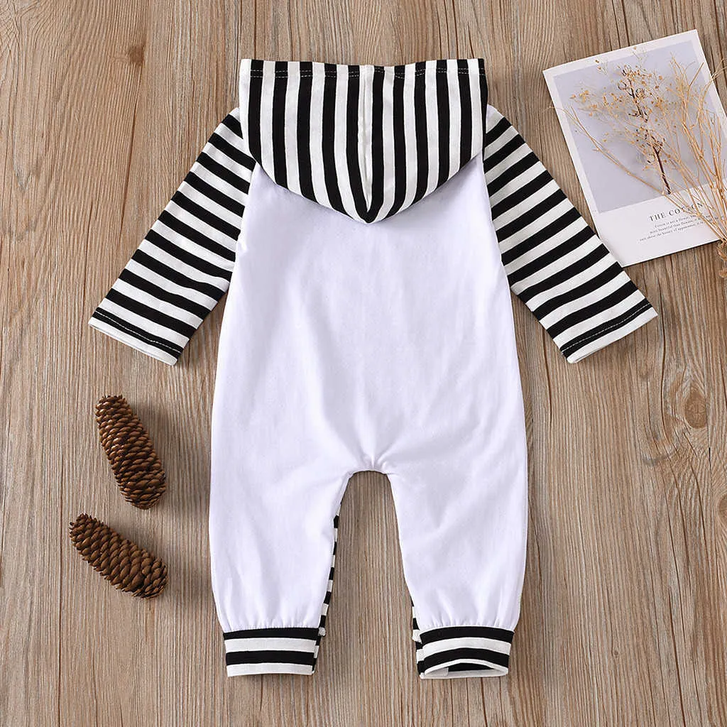 Newborn Baby Boy Girl Halloween Costume Ghost Hooded Romper Jumpsuit Boys Girls Rompers Infant Clothing Disfraz Halloween Bebe Q0910