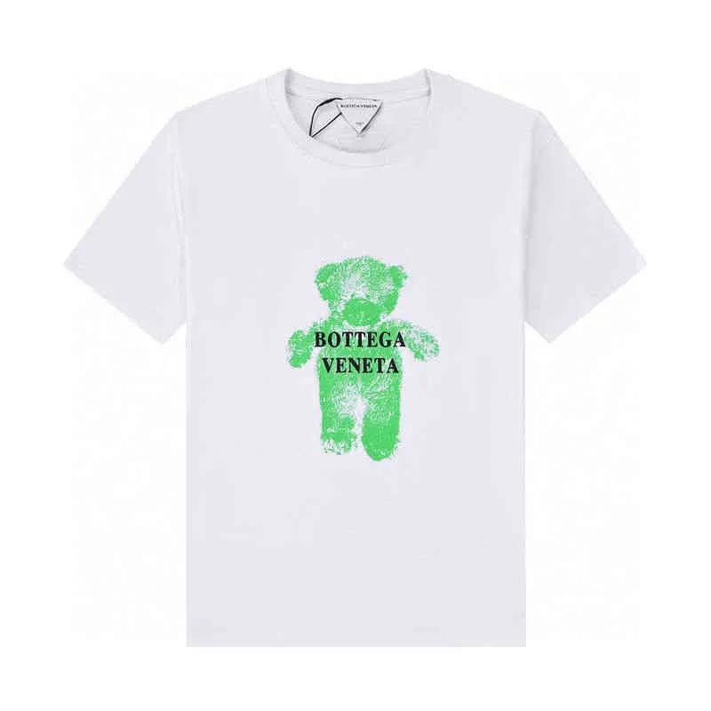 2022 Designer t-tröjor Bottegas mode t-shirts Venetas sommar kortärmad t-shirt tredimensionella skumbrev liten björn