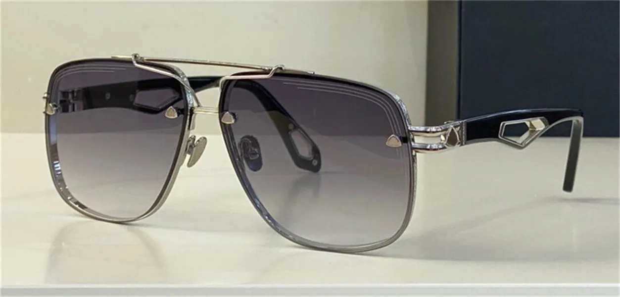 Top-Mann-Modedesign-Sonnenbrille THE KING II quadratische Linse K-Goldrahmen High-End-großzügiger Stil Outdoor-UV400-Schutzbrille212x
