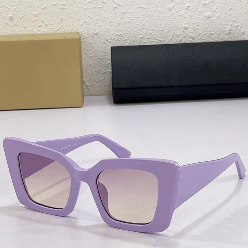 Lunettes de soleil de mode 4344 femmes tendance de luxe marque lunettes plaque violet clair noir club voyage vacances style designer UV400 prote253M