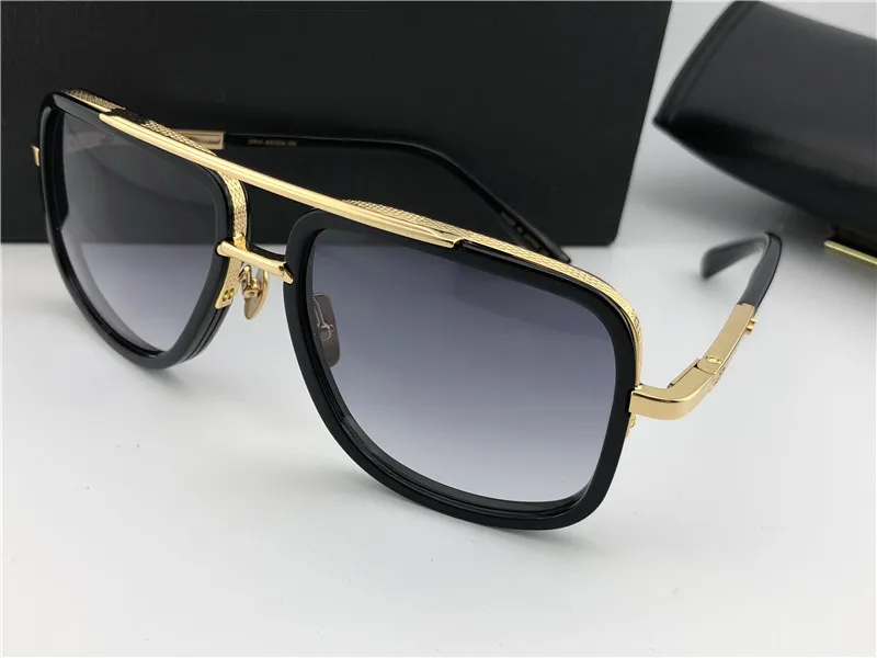Occhiali da sole pilota quadrati classici da uomo 2030 Oro titanio Marrone sfumato gafas de sol Sonnenbrille Occhiali da sole vintage UV400 Prot227c