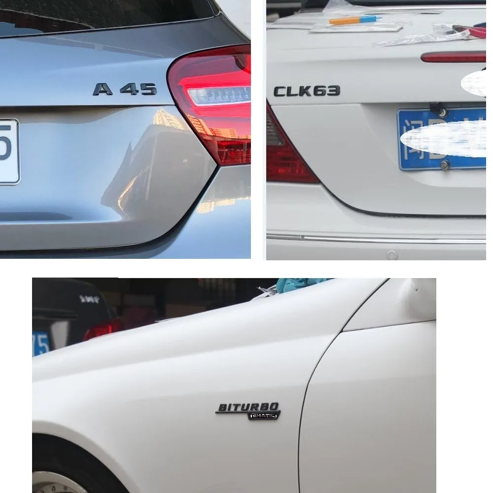 ABS MATT Black Quot E 350 Quot Car Trunk Bakre bokstäver Word Badge Emblem Letter Decal Sticker för Mercedes Benz E Class E3503795603