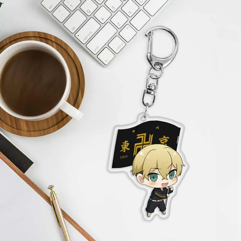 LLavero de Anime de Los Vengadores de Tokio, Manjiro Ken Takemichi Hinata Atsushi Chibi Kawaii, colgante de bolso, colección de Fans G1019