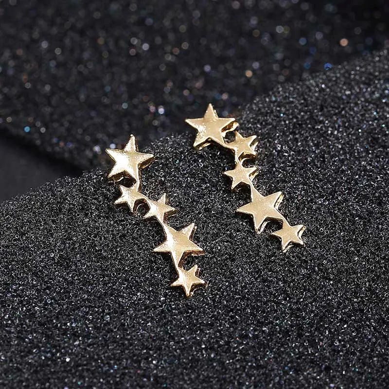 Moon Star Ear Climber Tiny Star Moon Stud Earrings For Women Everyday Teen Mothersday Celestial Birthday Present Jewelary Earrring9662712