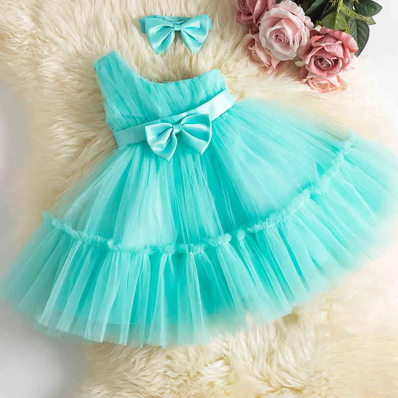 Classic Baby Girls Dress Toddler Newborn 1st Birthday Gown Infant Baptism Princess Dress Baby Sleeveless Tutu Party Vestidos for 03071378