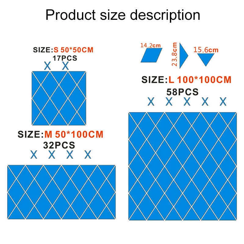 17/23/38 قطع 3d مرآة الجدار ملصق diy الماس مثلثات الاكريليك ملصقات الحائط غرفة المعيشة الديكور المنزل adesivo دي parede 210705