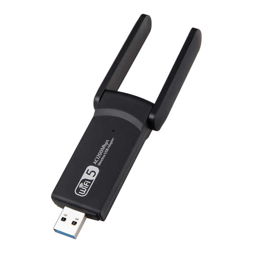 USB WiFiアダプター1200Mbps USBネットワークカード1200Mbps wifiドングルUSB LANイーサネットデュアルバンド2.4g 5.8g