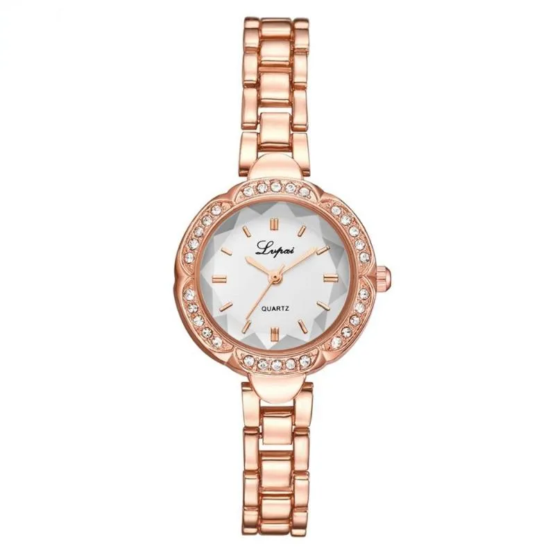 Zegarek Set Watch Watch Women Silver Rhinestone Bransoletka Biżuteria Panie Kobieta Hour Casual Quartz Drop267p