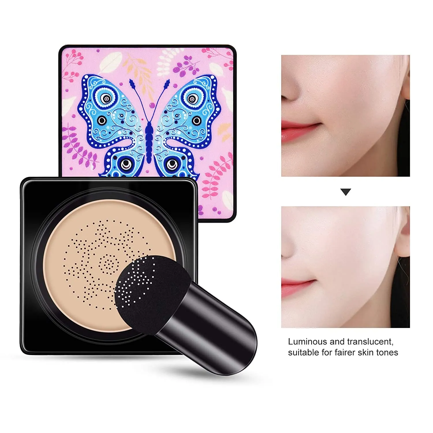 Mushroom Head Air Cushion Foundation Cream Concealer Beauty CC Creme Moisturizing Oil Control Long-Lasting Nude Makeup Liquid