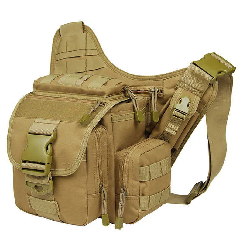 600D Military Tactical Shoulder Bag Men Outdoor Camera Bag Fishing Waist Pack Climbing Camping Trekking Hunting Pack Multicolor Q0721