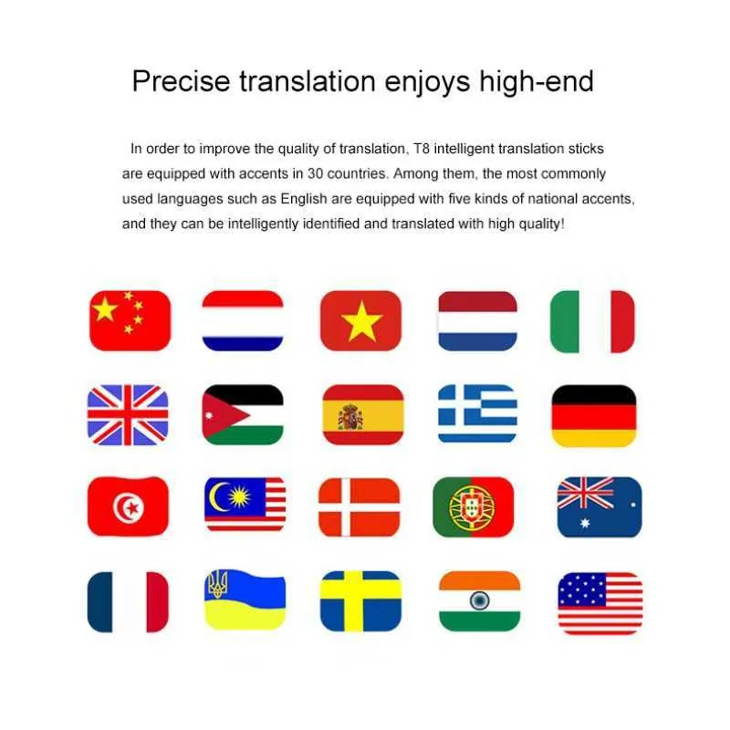 40 diller taşınabilir akıllı anlık ses tercüman interaktif bluetooth 4.0 2-way doğru tercüman desteği iOS android