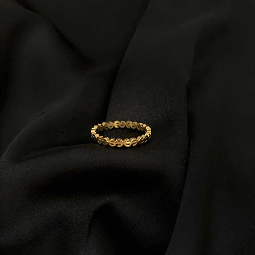 Ins mode kvinnor fingerringar kvinnlig guld färg rostfritt stål dollar skylt ring hög kvalitet uttalande smycken anillos mujer h101793824