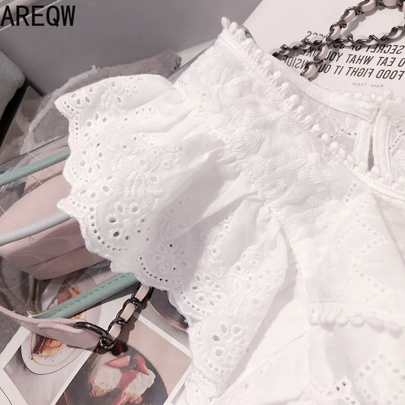 Abbigliamento estivo da donna 100% cotone bianco camicetta senza maniche canotta camicia 210507