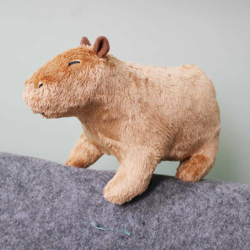 Simulering djur capybara plysch leksaker söta plushie dockor fyllda mjuka djur barn barn peluche julklapp 210728