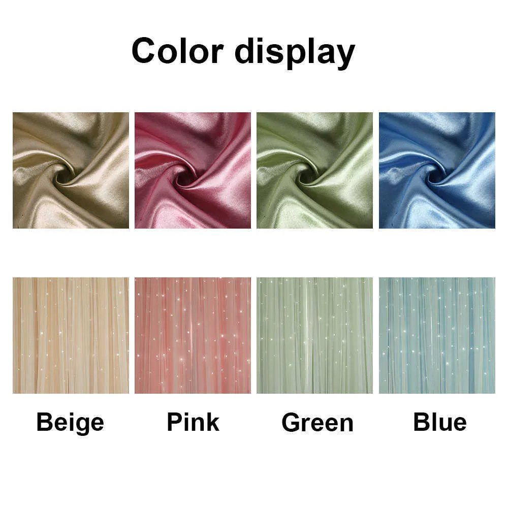 Curtain window screen Modern Hollow Star Faux Linen Blackout Curtains for Bedroom Curtains Living Room luxury european 210913311O