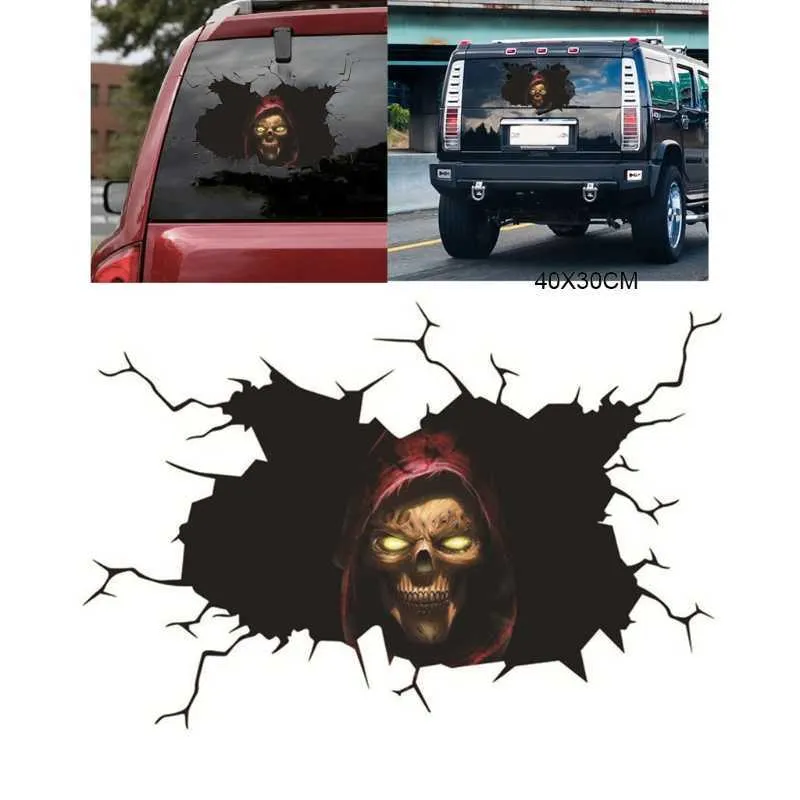 Horror Halloween Pattern Stickers Personalized Design Car Door Window Exterior Body Decorative Stickers for Adults215N