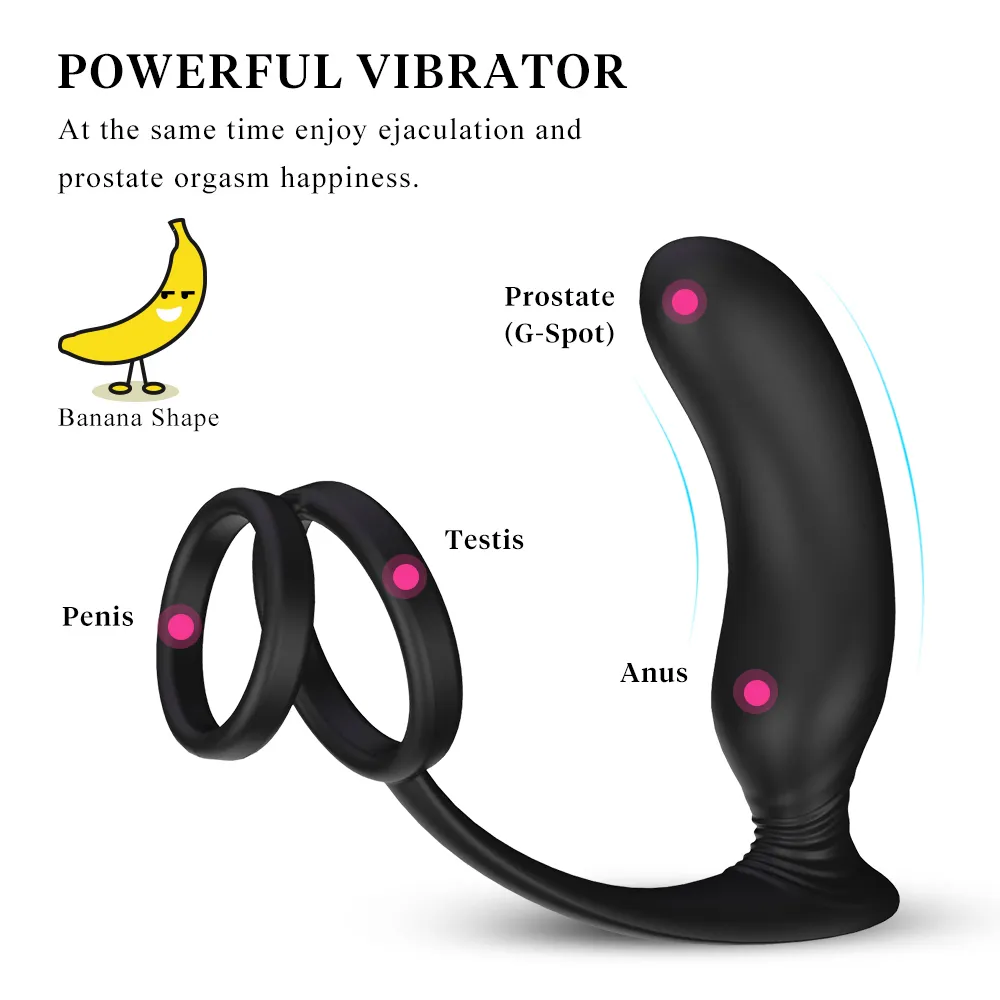 Yutong phanxy mannelijke prostaat massage vibrator anale plug siliconen prostaat stimulator kont plug vertraging ejaculatiering speelgoed voor MEN6230091