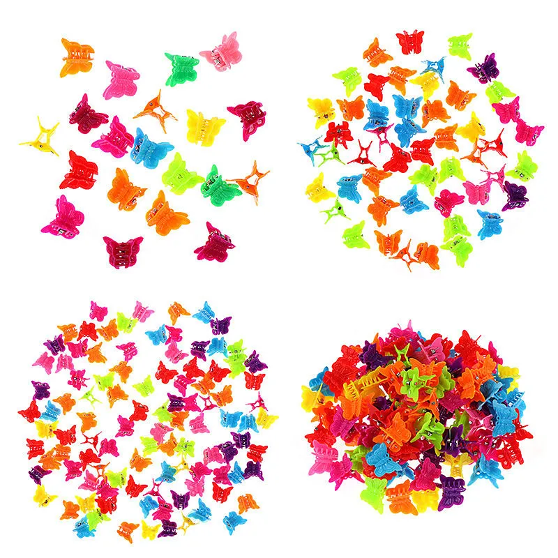 Clipes HairpinBonito Cor Misturada Borboleta Garra Barrettes Mini Grampos Jaw Hairpin Headdress Hair Styling Accessories2551719