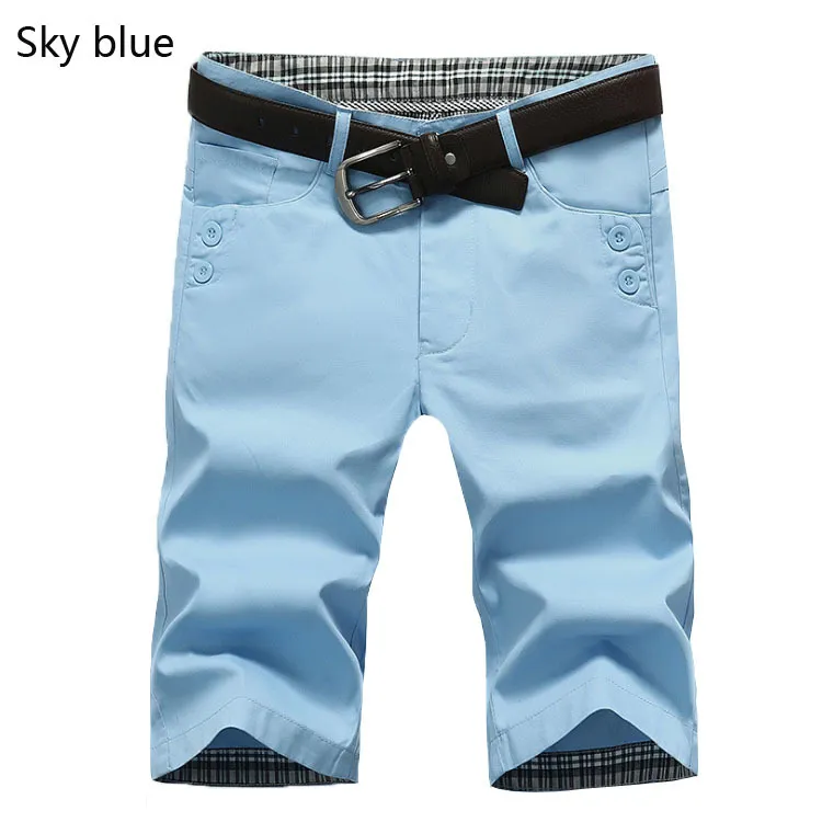 Mwxsd Brand Summer Fashion Mens Shorts Casual Slim Bermuda Masculina Beach Joggers Trousers Knee Length -38