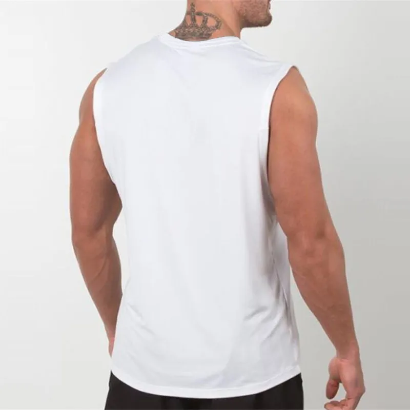 Brand Mens Tank Tops Sexy Fitness Bodybuilding Breathable Summer Singlets Slim Fitted Men's Tees Muscle Sleeveless Shirt246P