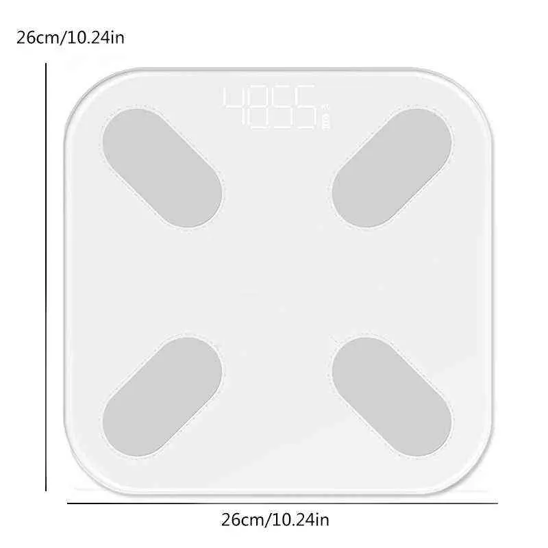 Badrum Elektron Kroppsskala Smart Hem Hög precision Vågvågar Golvskalor Badrum Tillbehör BMI Health Analyzer H1229