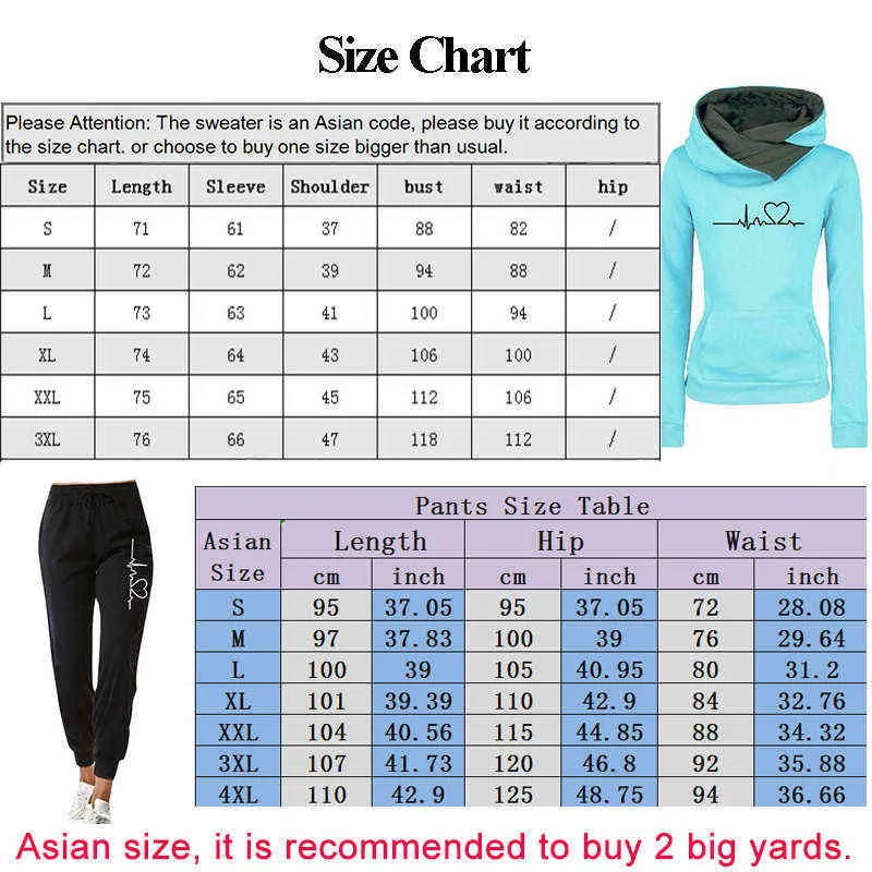 Casual Two Piece Outfits Pullovers Hoodies and Elastic Waist Jogger Pants Spring Autumn Tracksuit Woman Suit Female Sets 211106