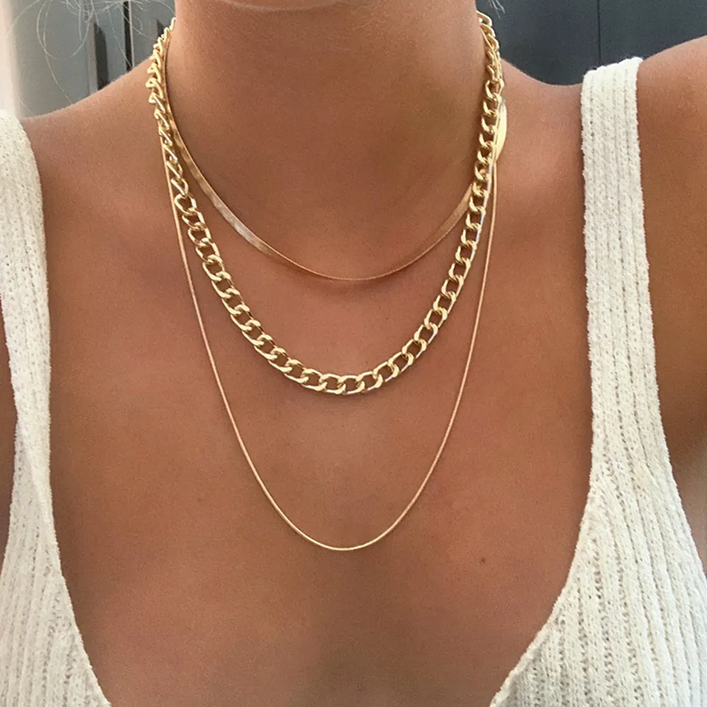 Vintage Multi-layer Gold Chain Choker Necklace For Women Coin Butterfly Pendant Fashion Portrait Chunky Chain Necklaces Jewelry276I