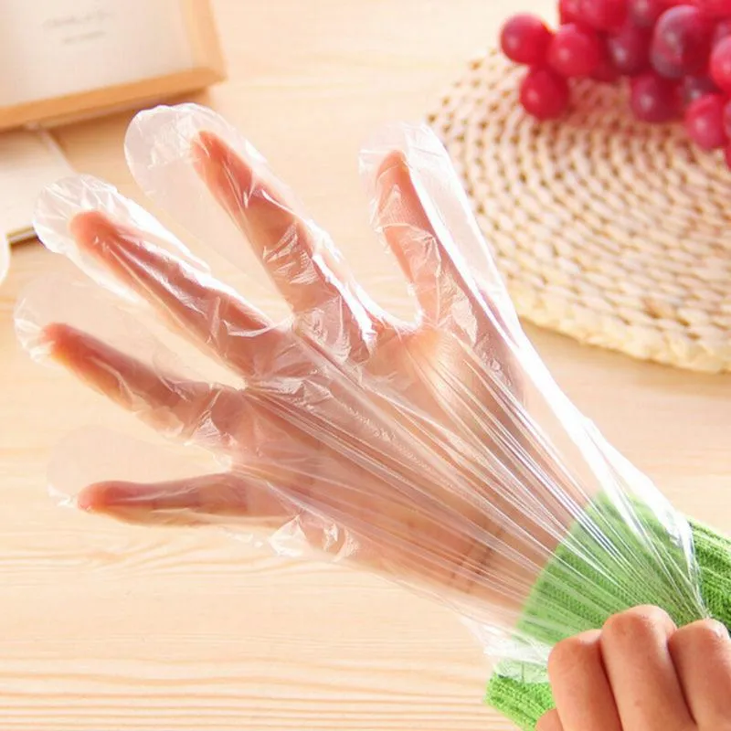 Одноразовые перчатки, комплект из 1200 шт., прозрачные одноразовые пластиковые перчатки для еды, для уборки ресторана, кухонных принадлежностей для приготовления барбекю, 219 Вт