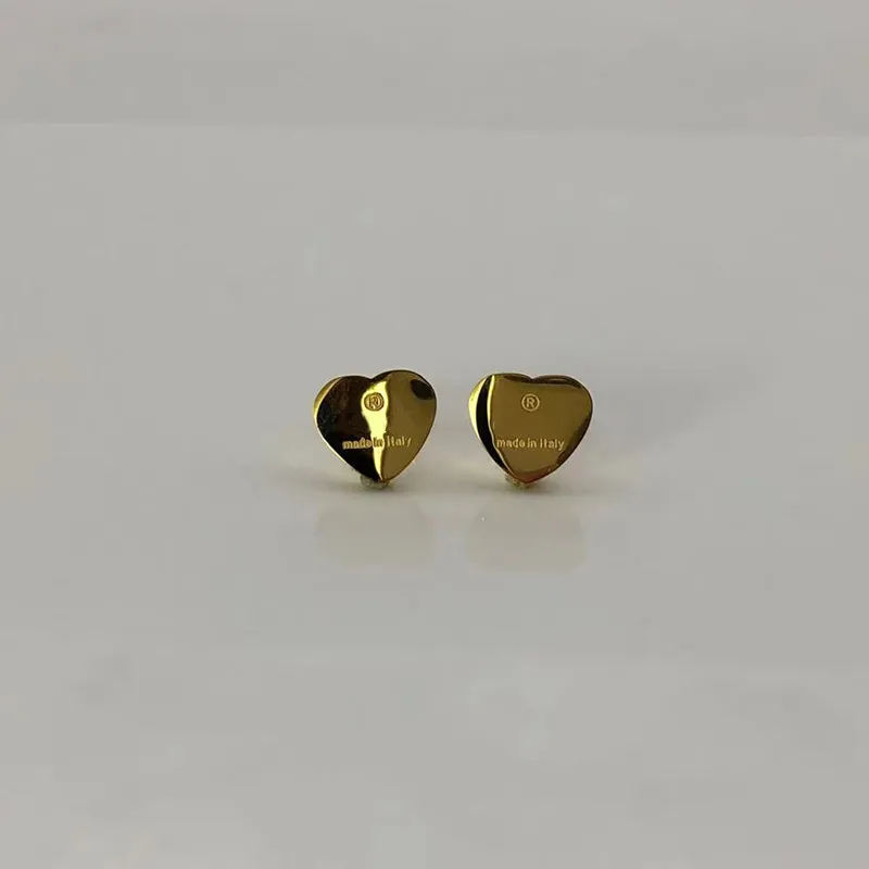 Gold Heart Brincha Mulheres Casal Bolsa de Flanela Aço Antelhado 10mm Presentes de Jóias para Acessórios para Mulheres Whole202n