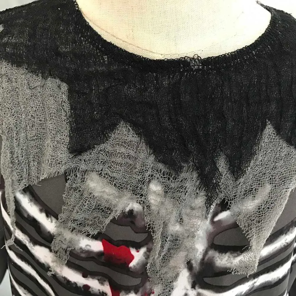 소년 좀비 의상 키즈 유령 할로윈 의상 아동 무서운 피 묻은 해골 파티 코스프레 멋진 드레스 복장 의류 Q0910