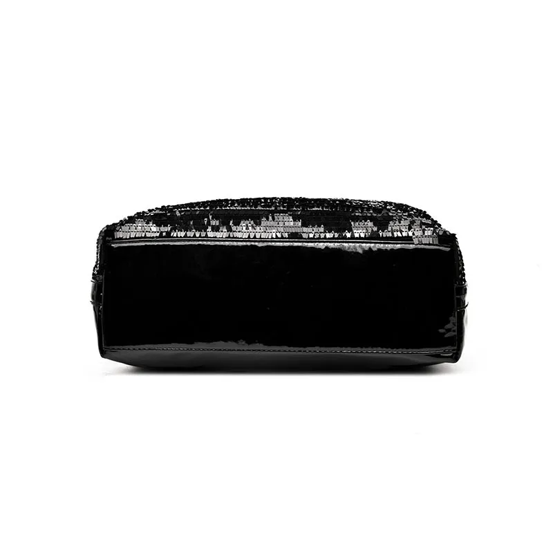 Axelväska luxurys designers väskor solida paljettkvinnor handväska stora kapacitet handväskor mångsidiga svart väska messager lutande p275w