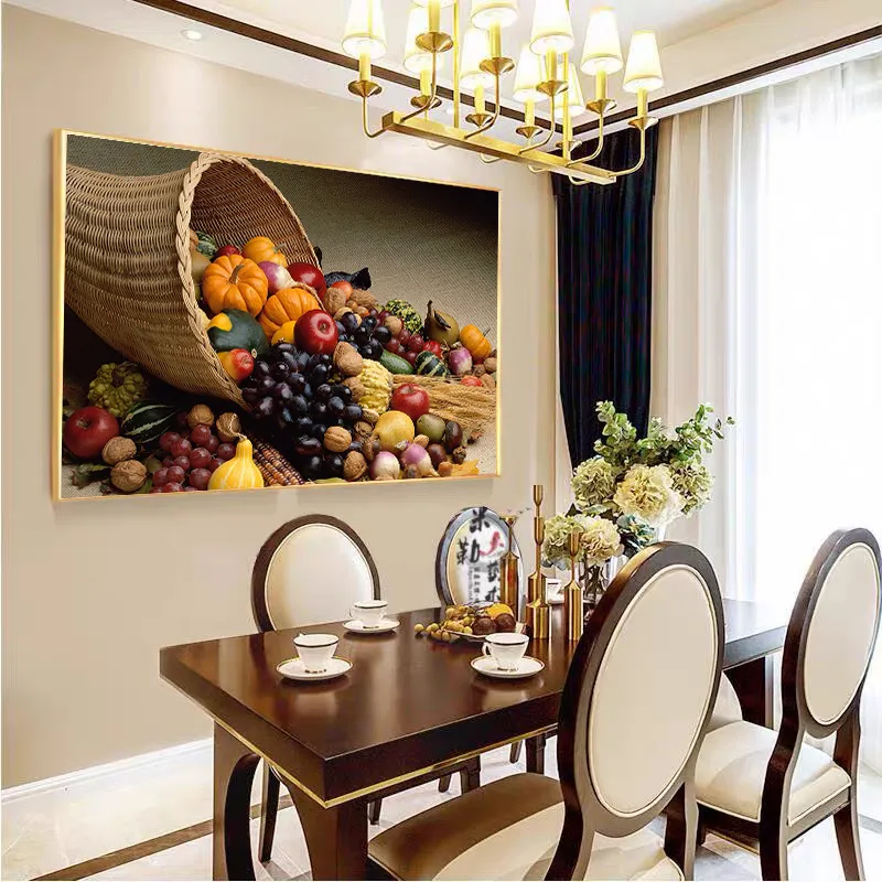Tema de cozinha ervas e especiarias frutas cartazes e impressões pinturas em tela restaurante arte da parede fotos para sala estar decoração casa c311g