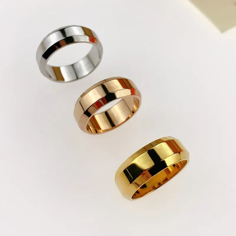 Anel unissex moda dupla chanfrada pedras jóias masculinas e femininas anéis curvos presentes modas accessories337T
