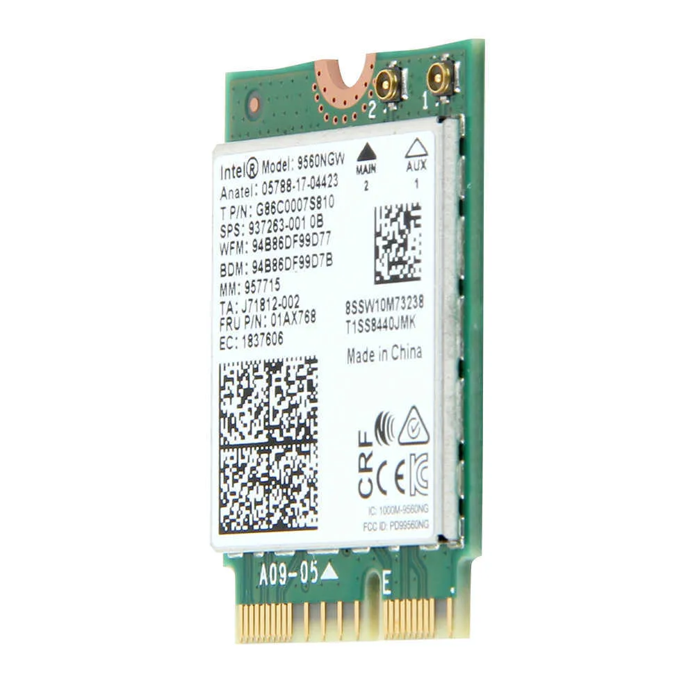 1730 Mbps voor Intel Dual Band Draadloze AC 9560 Desktop Kit Bluetooth 5.0 802.11AC M.2 CNVI 9560NGW WIFI-kaart met antenne