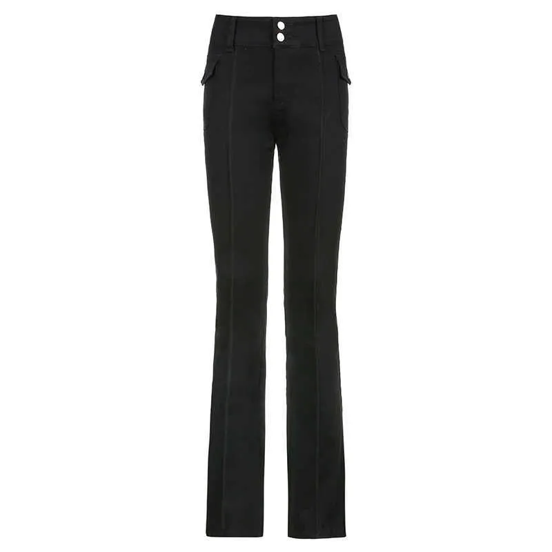 Darlingaga estetisk vintage solid skinny jeans kvinnor hajuku låg midja denim byxor slim lång byxor svart jeans pantalon h0908