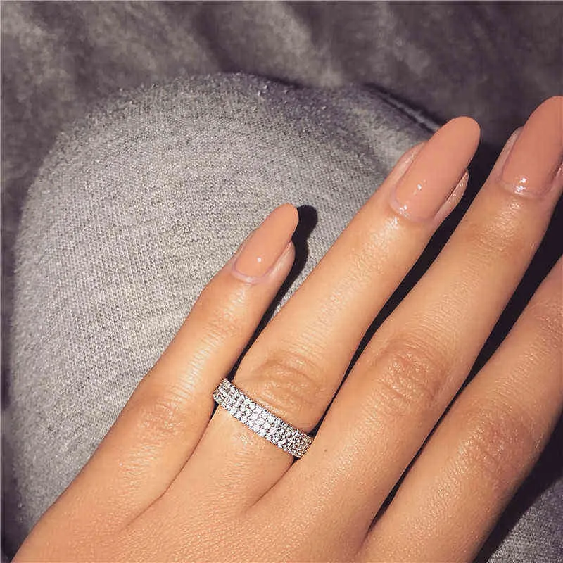 Shipei 100% 925 sterling silver skapade diamanter ädelsten bröllop engagemang personlighet par ringar fina smycken 211217