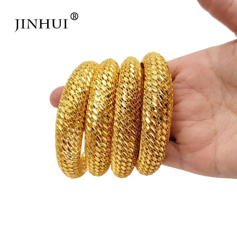 Fashion Lady Luxury Gold Color Jewelry Bangles Indian Ethiopian African for Women Dubai Bracelet Party Wedding Gifts Adjustable Q0720