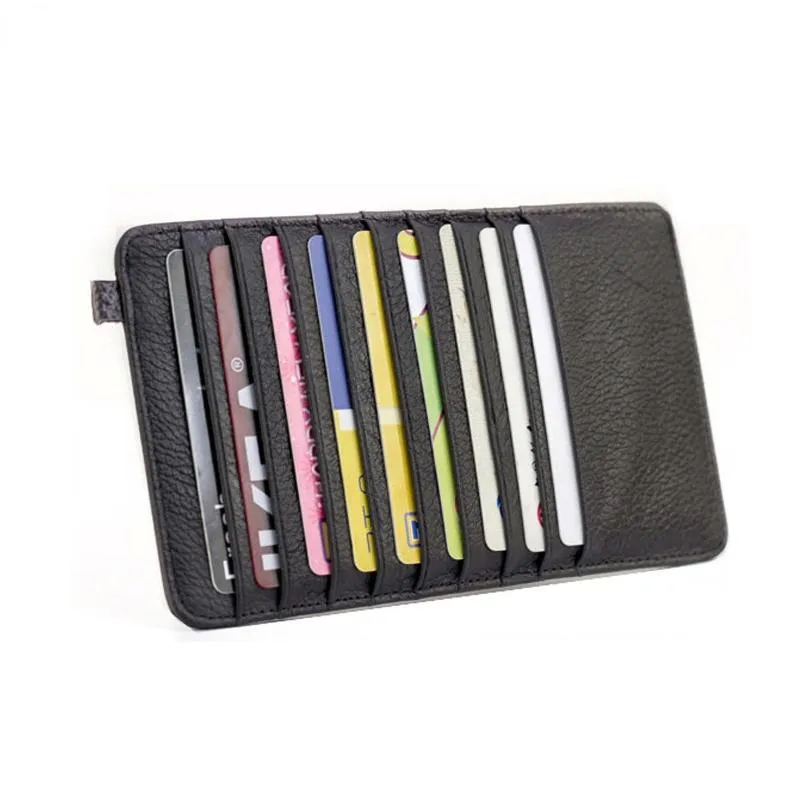 Card Holders Credit ID Men Genuine Leather 18 Slots With Changes Pocket For Man Long Wallet Women High Quality Famous Slim283k