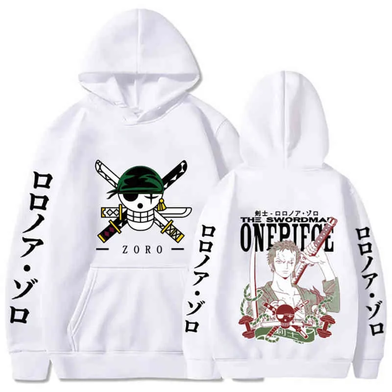 One Piece Hot Anime Hoodies Fashion Sweatshirts Tops Long Sleeve Loose Casual Hip Hop Pullover Tops H1206