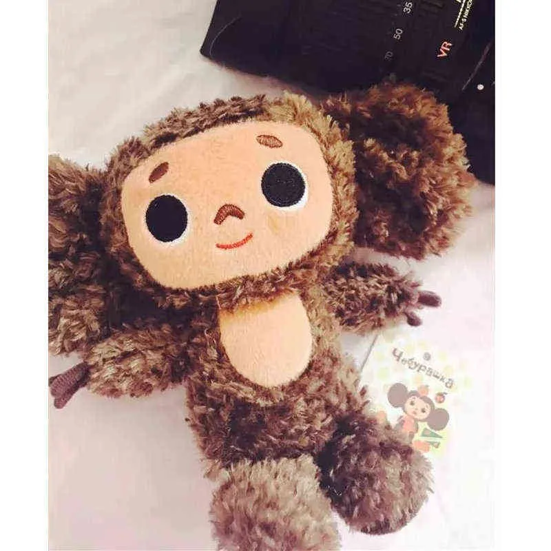 Alta qualidade Cheburashka Plush Toy Big Eyes Monkey With Rous