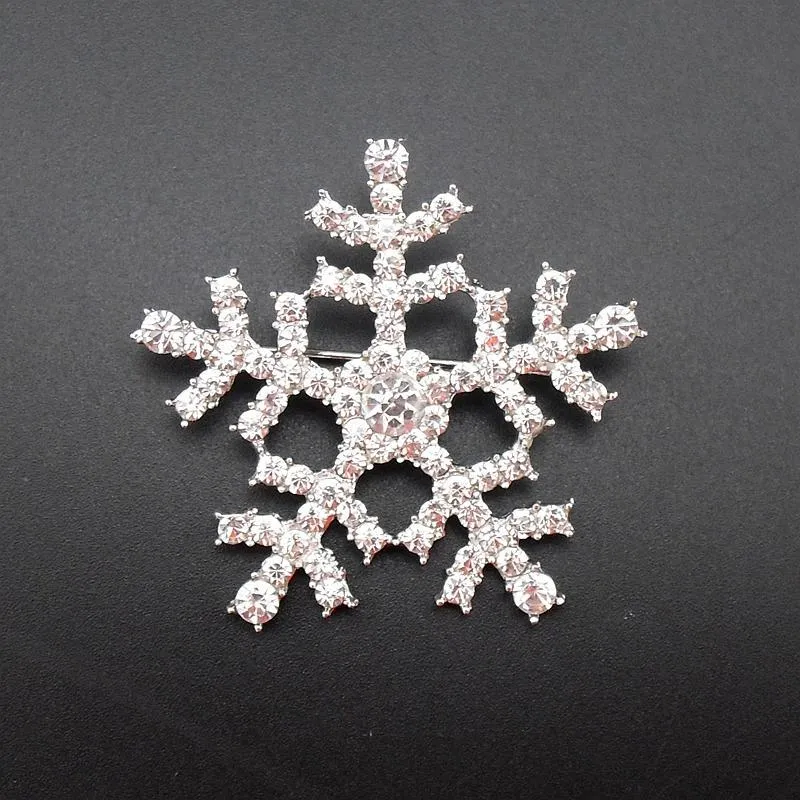 Stift, broscher snöflinga vinter mode glänsande strass blinkar broschstift för julklappstjärna smycken, objekt