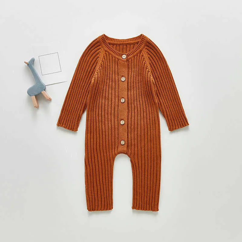 Bear Leader Toddler Baby Korean Style Clothing Fashion Infant Boys Knitted Autumn Jumpsuits born Girls Knitwear Outfits 210708