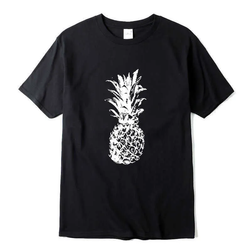 XIN YI Moda Uomo Casual Top Quality 100% cotone sciolto ananas stampato t shirt casual estate sciolto cool t shirt da uomo uomo Y0809